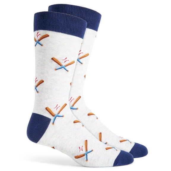 Club Room Men's Baseball Crew Socks Grey One Size