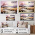 thumbnail image 5 of Designart "Golden Lakeside Majesty Purple and Gold Scenery I" Extra Large Cottage Framed Wall Art - Country Purple Lake Entryway Framed Wall Art, 5 of 7
