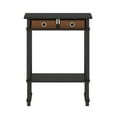 thumbnail image 3 of HomeStock Mediterranean Mastery Tall-Wide Console Table with Bin, Espresso/Brown, 3 of 5