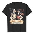 thumbnail image 5 of T Shirts for Womens Short Sleeve Crewneck Tops Cartoon Print Casual Summer Fun Daily Tees Black L, 5 of 5