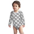thumbnail image 2 of Xecao Happy Football Print Baby unisex-baby Cotton Long-sleeve Bodysuits-3 Months, 2 of 6
