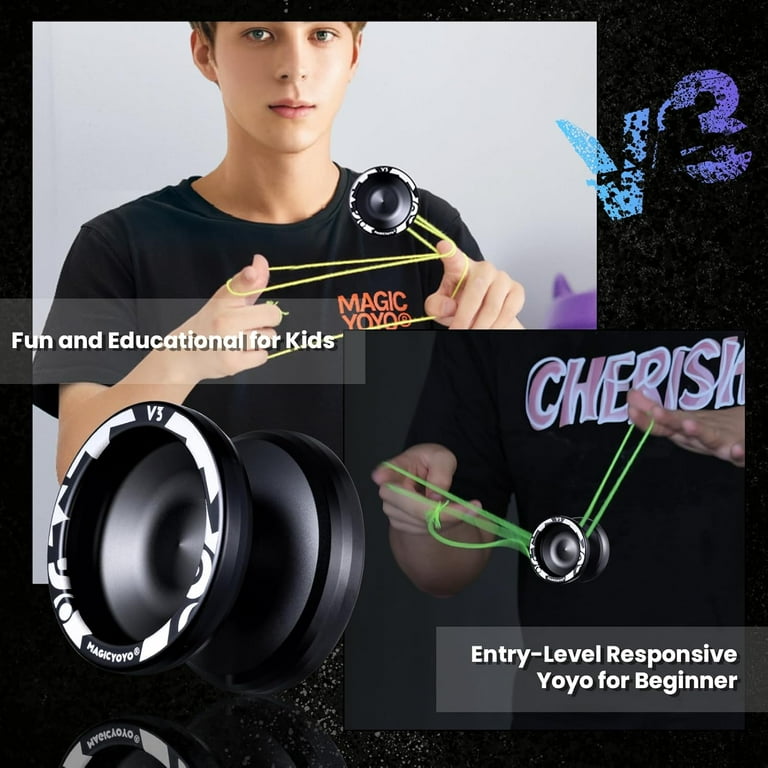 Magicyoyo Responsive Yoyo V3 Black - Metal, Adults, Spin Bearing