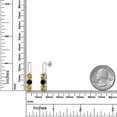 thumbnail image 6 of Gem Stone King 925 Sterling Silver Yellow Citrine and Black Onyx Drop Dangle Earrings for Women | 1.38 Cttw | Gemstone November Birthstone | Round 5MM, 6 of 6