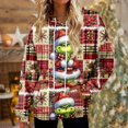 thumbnail image 2 of Oversized Christmas Sweatshirt for Women Christmas Casual Xmas Novelty Ugly Casual Pullover Fall Sweatshit Vermilion XXL, 2 of 5