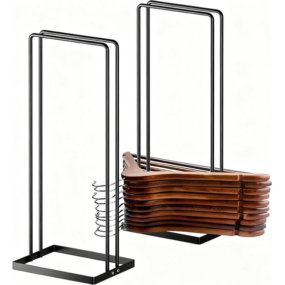 Hanger Stacker 2 Pack, Clothes Hanger Holder Organizer for Closet Laundry Room, Organizer Stacker for Coat Wire Hangers,Hanger Rack Stand Caddy for Adult Kids Velvet Pants Hangers Storage