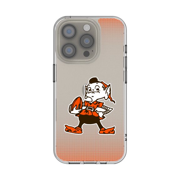 Cleveland Browns Linen Logo iPhone Clear Case
