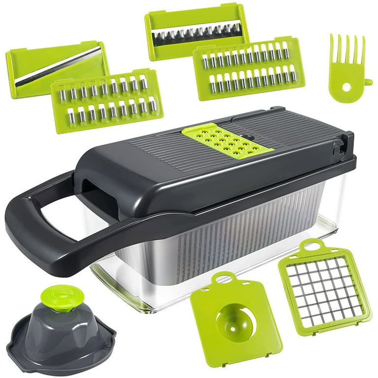 1pc Vegetable Chopper Including Onion Chopper, Multi-function 15-in-1 Food  Dicer, Kitchen Vegetable Slicer, Dicer With 8 Blades, Carrot And Garlic  Chopper With Container