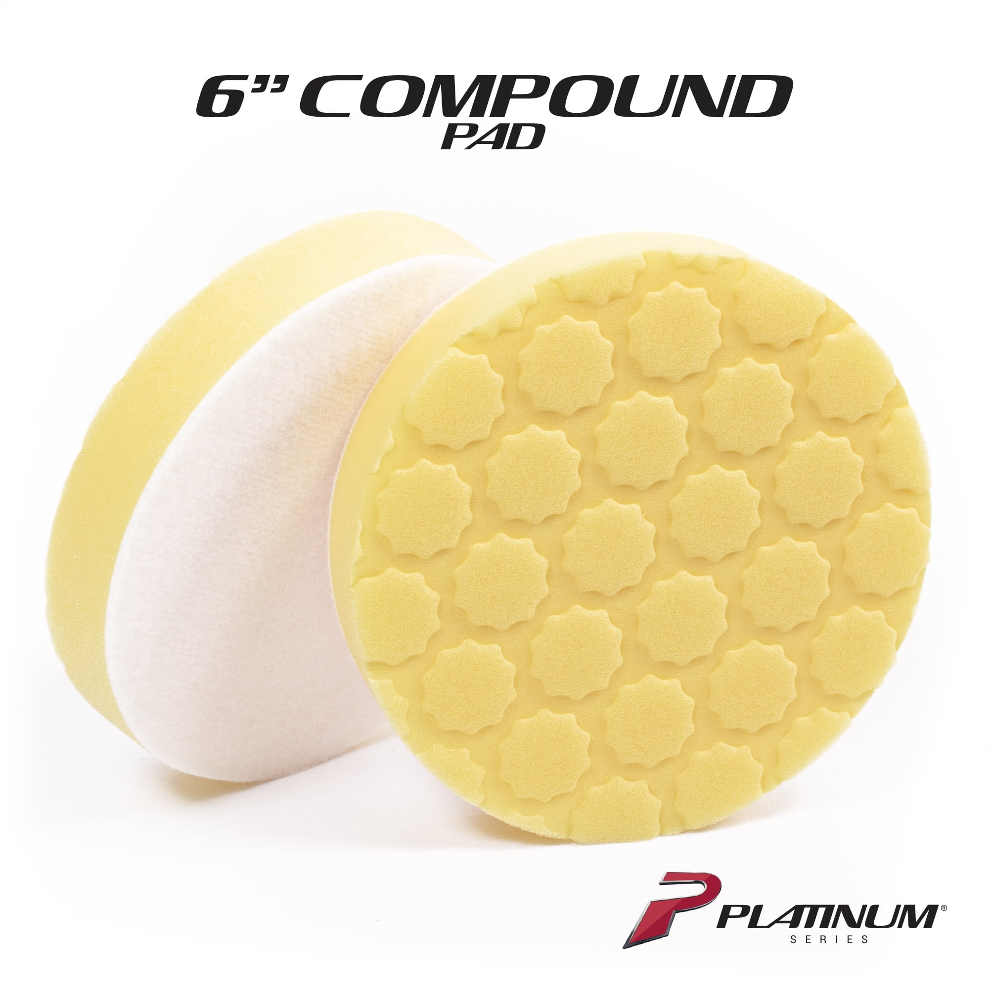 (2 pack) Platinum Series Dual Action Polisher Compound Pad, 6 inch, 1 Pad