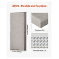 thumbnail image 6 of Acoustic Wall Panels 4-Pack, 23.6x11.8in, 2in Thick, Self-Adhesive Soundproofing Panels, Camel Color, Noise Reduction for Home, Studio, Office, 6 of 7