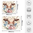 thumbnail image 2 of Ryvnso Watercolor Cows Dish Drying Mat for Kitchen Countertop 16x18 Small Dish Pad Drainer Rack Dish Sink Mats, 2 of 7