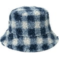 thumbnail image 5 of CoCopeaunts Winter Womens Bucket Hat Classic Retro Plaid Basin Cap Casual Outdoor Hundred Take Lamb Wool Warm Fisherman Hat, 5 of 8