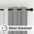 thumbnail image 4 of Lfeey Gray Blackout Curtains 96 Inches Long, Room Darkening Grommet Curtains Drapes, 2 Panels Set, 4 of 6