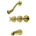 thumbnail image 1 of Kingston Brass KB237AX Victorian Tub & Shower Faucet, Brushed Brass, 1 of 1
