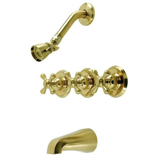 Kingston Brass KB237AX Victorian Tub & Shower Faucet, Brushed Brass