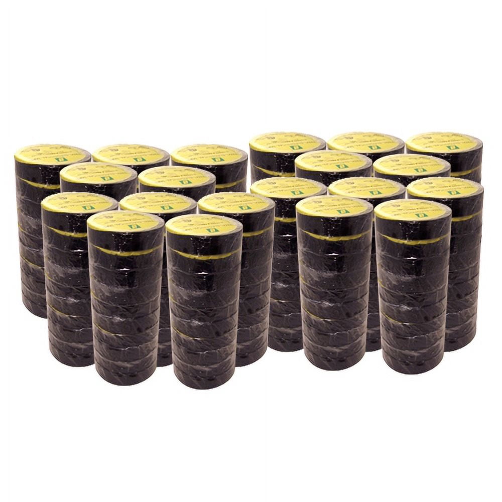 Premium All Weather 8 Mil Black Electrical Tape 3/4 X 66 Ft Roll (200 Roll/Case)