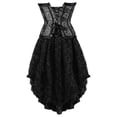 thumbnail image 2 of Women Sexy Lace Floral Corset Dress Victoria Vintage Corset Top Waist Cincher Bustier Gothic Asymmetrical Skirt Set Xs-6xl, 2 of 5