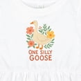 thumbnail image 4 of Inktastic One Silly Goose Cute Animal Design Girls Baby Dress, 4 of 5