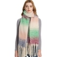 thumbnail image 4 of Winter Warm Scarf for Women Long Shawl Large Scarves Fringed Gradient Scarf Cold Weather Thick Blanket Scarfs Color, 4 of 6