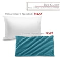 thumbnail image 3 of Nestl Plush 2 Pack Solid Decorative Microfiber Rectangle Throw Pillow Cover with Throw Pillow Insert for Couch, Teal, 12" x 20", 3 of 8