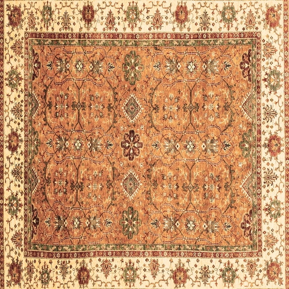 Ahgly Company Indoor Square Oriental Brown Traditional Area Rugs, 4' Square