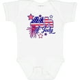 thumbnail image 3 of Inktastic 4th of July Fireworks Stars and American Flag Boys or Girls Baby Bodysuit, 3 of 5