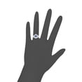 thumbnail image 3 of 14k Gold White Rhodium, Fancy Ring Created Color Round CZ Synthetic Sep Birthstones Size 07.0, 3 of 3