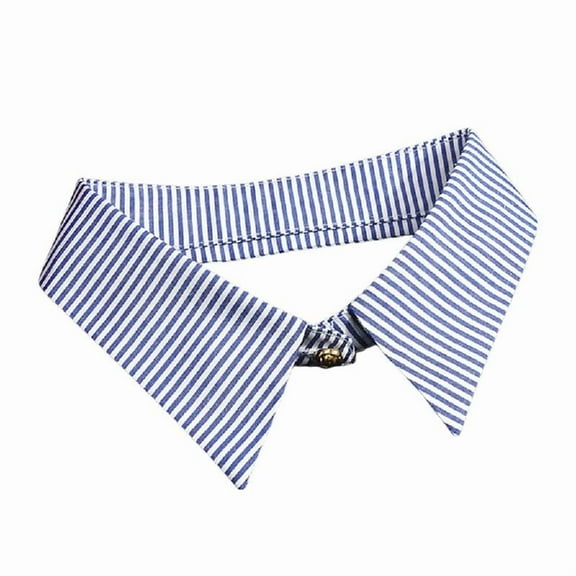 Striped Fake Collar Neckpiece for Women Men Outfit Detachable Blouse Collar