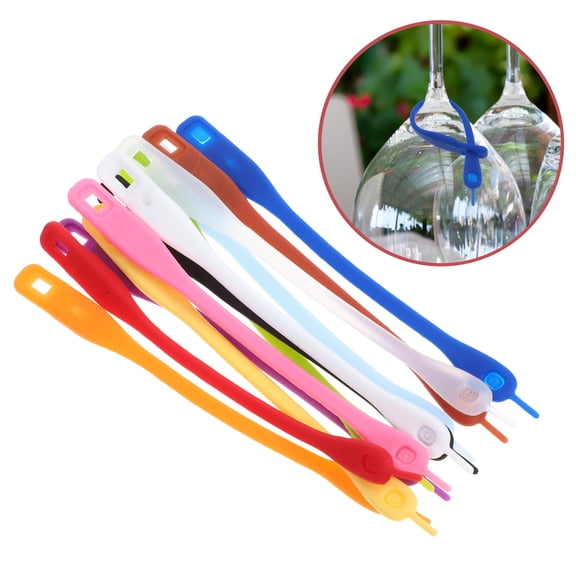 FELTECHELECTR cate Cup Markers Wine Markers Assorted Color 12pcs Silicone