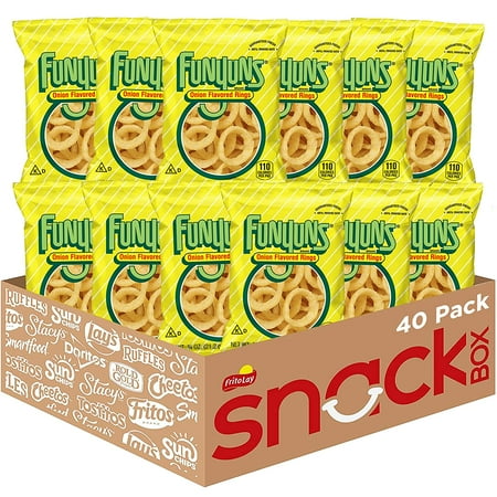 Funyuns Onion Flavored Rings Chips  0.75oz Bags (40 Pack)