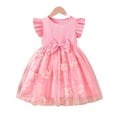 thumbnail image 1 of Robe Fille à Volants Robe en Tulle pour Fille Robe de Printemps pour Filles Robes de Demoiselle d'Honneur Vêtements d'Été pour Tout-Petits Filles 4-5 Ans Mode Filles, 1 of 7