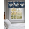 thumbnail image 3 of Ocean Whale Blue Curtain Valances for Windows, Summer Sea Vintage Wooden Grain Kitchen Valance Window Treatment, Light Filtering Block Curtains for Bathroom/Bedroom/Living Room 42'' x 18'', 3 of 9