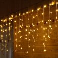 thumbnail image 3 of Guirnalda de cortina LED para ventana, guirnalda de calle para casa, guirnalda de luces de hadas con forma de carámbano, 3 m x 1 m, con enchufe, 3 of 5