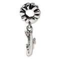 thumbnail image 3 of Airplane Dangle Charm .925 Sterling Silver Antique Finish Reflection Beads - QRS1397, 3 of 5