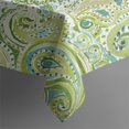 thumbnail image 5 of Green Ethnic Paisley Pattern Square Tablecloth,Waterproof Square Table Cover,Wipeable Spillproof Washable Table Cover for Home Kitchen Party Decor 60"x60"(152x152cm), 5 of 6