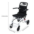 thumbnail image 5 of Aruwei Narrow Transport Wheelchair for Doorways | Lightweight Aluminum Folding Chair | 180lb Capacity Portable Transit Solution for Adults & Seniors Clearance_Folding Wheelchair, 5 of 7