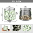 thumbnail image 2 of Yayeee Ashtray with Lid for Cigarette Smokeless Stainless Steel Home Ash Holder, Green Leafy Pattern, 2 of 7