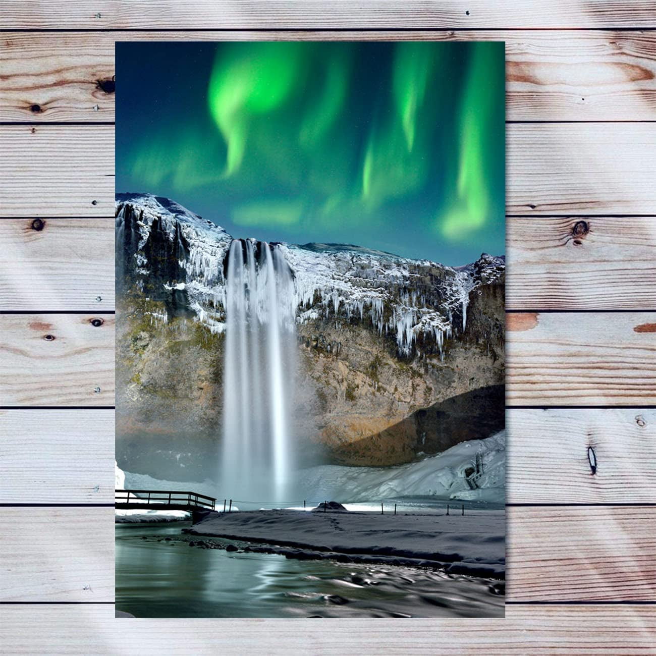 Waterfall Green Canvas Wall Art For Living Room Modern Artwork