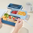 thumbnail image 4 of Lonchera De Plástico Fiambrera compartimentada apta para microondas con cuchara y tenedor, 21 x 12 x 11,5 cm, recipiente de plástico para almacenar alimentos JASKFLY, 4 of 7