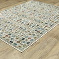 thumbnail image 2 of Woven Trends Pavo - 248W8 - Vintage Bohemian Style, Diamond Trellis Pattern, Stain Resitant, Living Room, Dining Room, Office, Low Pile Polypropylene Area Rug in Ivory - 5' x 7', 2 of 5