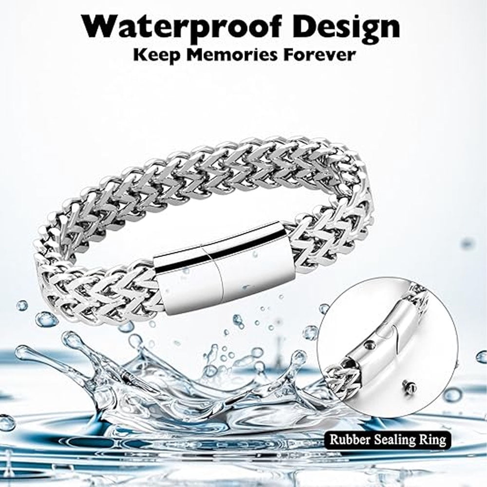 Cremation Bracelet for Ashes for Men Women- Stainless Steel  Urn Bracelet Keepsake Ash Holder Cremation Memorial Jewelry