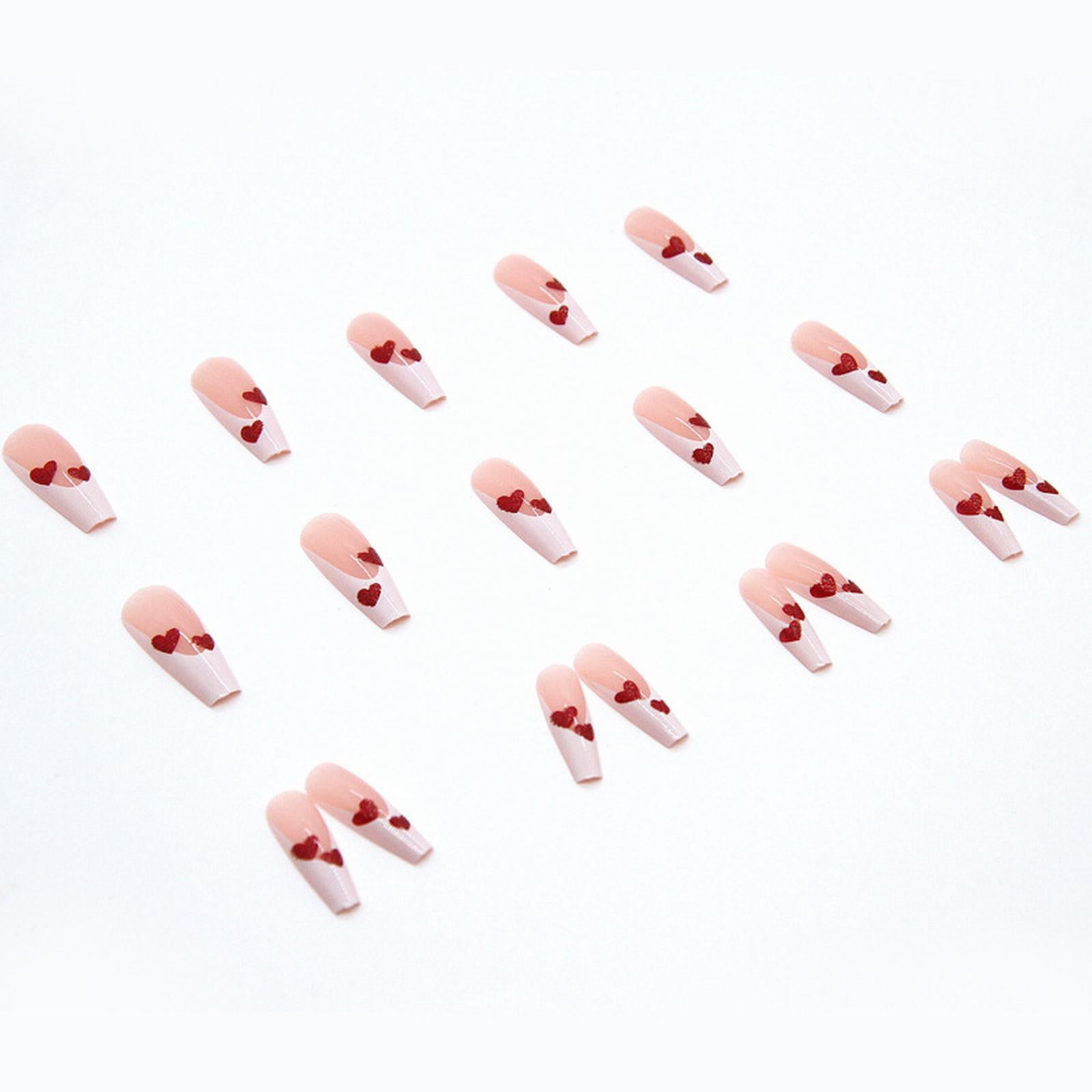 on Toe Nails Coffin Long Ballerina Coffin Nails Stick on Acrylic Nails for Kids Nail Form Stickers Coffin Little Girls Nails Clear Finger Nail Tips Long Acrylic for Nails on Nails