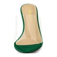 thumbnail image 6 of BLISSFUL STEP Women's Clear Strap Stiletto Heels Sandals Emerald Green 10, 6 of 7