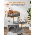 thumbnail image 3 of 66.1"H Cat Tree Cat Tower for Indoor Cats, Plush Multi-Level Cat Condo with Scratching Posts, Perches, Caves, Hammock, Light Gray, 3 of 9