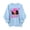#0057-Light Blue, variant on Uootdi Halloween Breast Cancer Awareness Womens Sweatshirt Crew Neck Long Sleeve Fleece Pumpkin Ghost Bow Pink Ribbon Print Oversized Womens Tops