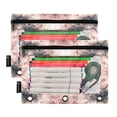 thumbnail image 4 of 2 Pack Flip Folders with Clear PVC Window Binder Pouches 3-Ring Binder Organizer for Office & Home Soft Pink Tie-dye Pattern, 4 of 6