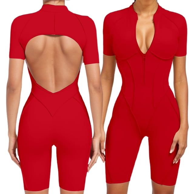Combinaison d'Entraînement Sans Couture pour Femmes Combinaison Confortable Extensible pour Entraînement Physique et Tenue Décontractée
