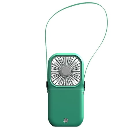 

WHLBF Hanging neck ultra-thin fan USB folding charging treasure fan