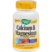 Nature's Way Calcium and Magnesium Capsules 100 Ct