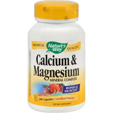 Nature's Way Calcium and Magnesium Capsules 100 Ct