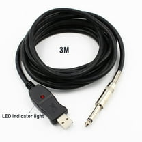 Giunmcul Holiday Gift Finder USB Guitar Cable USB Interface Male to 6.35mm 1/4 Mono Male Gu